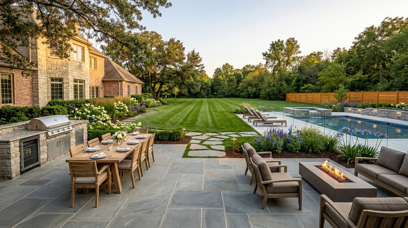 Before: Property prior to landscape redesign